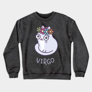 Funny Virgo Cat Horoscope Tshirt - Astrology and Zodiac Gift Ideas! Crewneck Sweatshirt